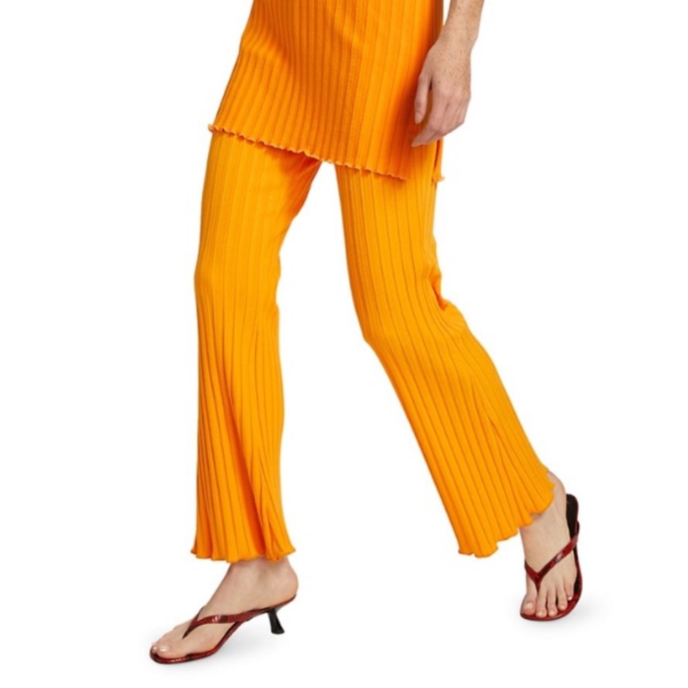 SIMON MILLER High Waisted Rib Pants Cyrene Orange